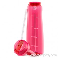 Pogo BPA-Free Plastic Water Bottle with Flip Straw 556107587